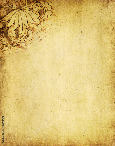 grunge floral background with space for text or image