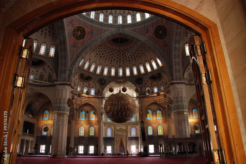 Interior of the kocatepe mosque