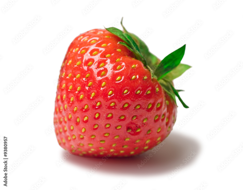 appetizing brightly red strawberry on a white background appetizing brightly red strawberry on a white background