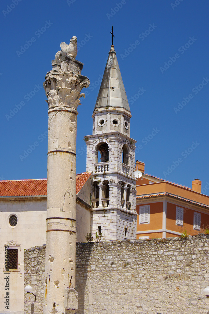 Fototapeta premium Architectural detail of a Temple. Zadar, Croatia
