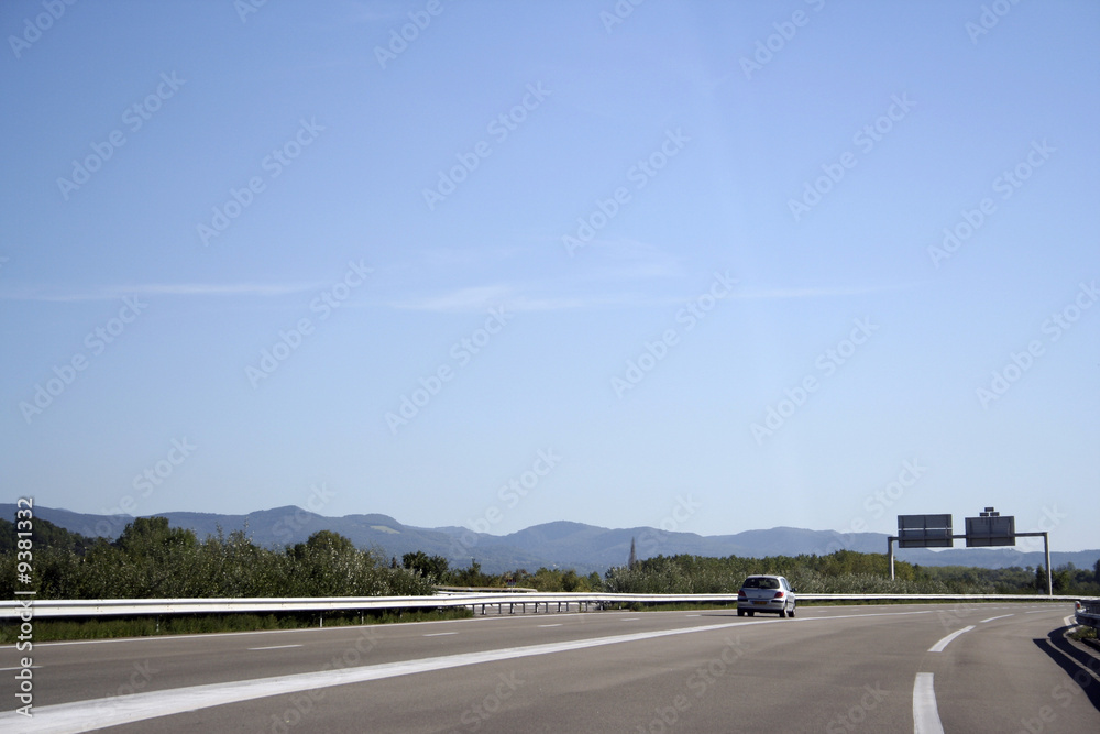 Fototapeta premium Car running on the highway