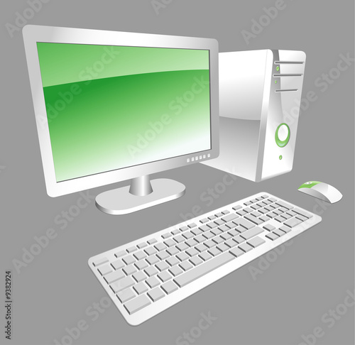 isolated desktop computer