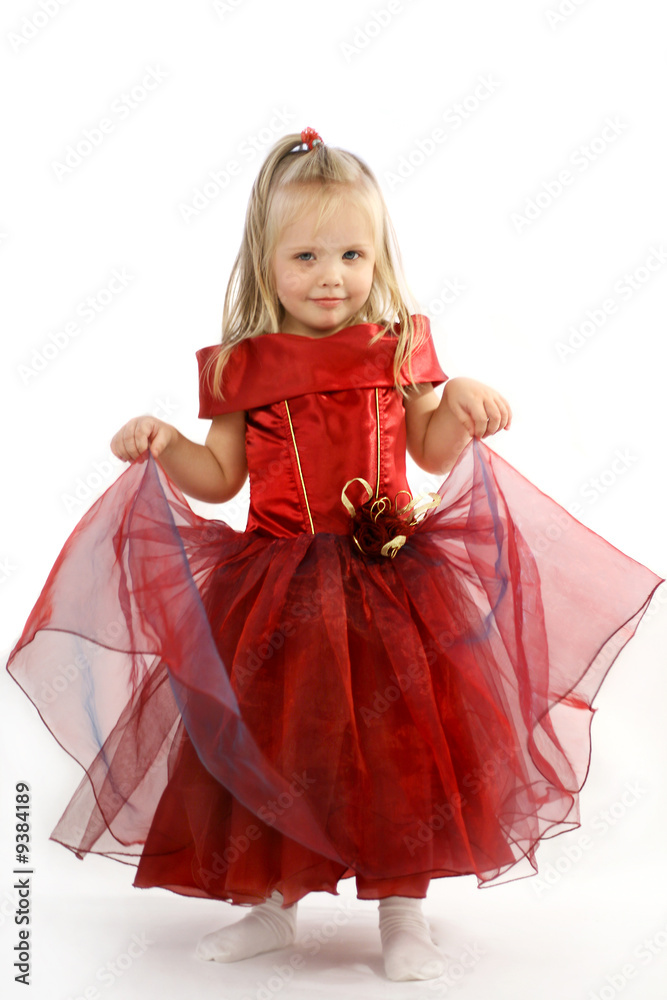 Portrait of the beautiful girl in a red dress Portrait of the beautiful girl in a red dress