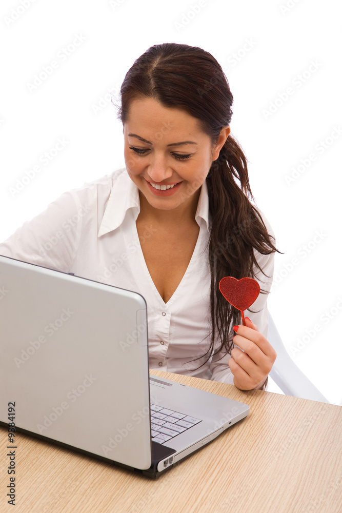 business communications concept businesswoman and laptop business communications concept businesswoman and laptop