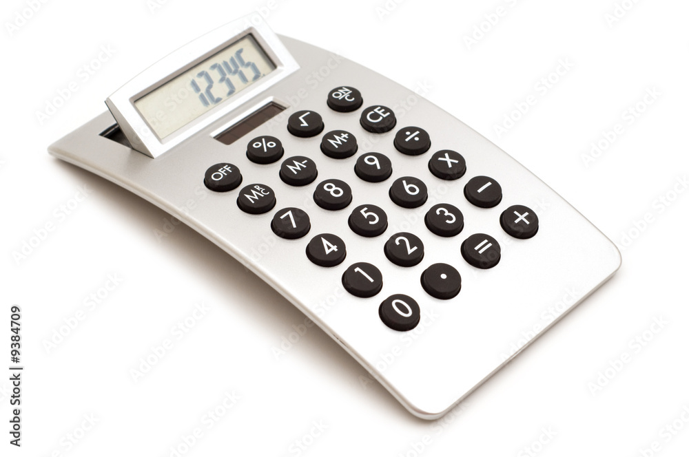 modern calculator on white background modern calculator on white background