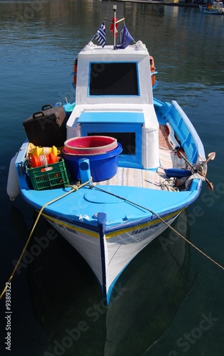 Wooden boat on sea