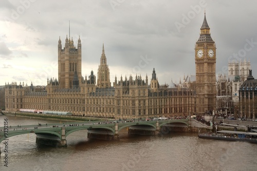 England s parliament in typical English overcast weather