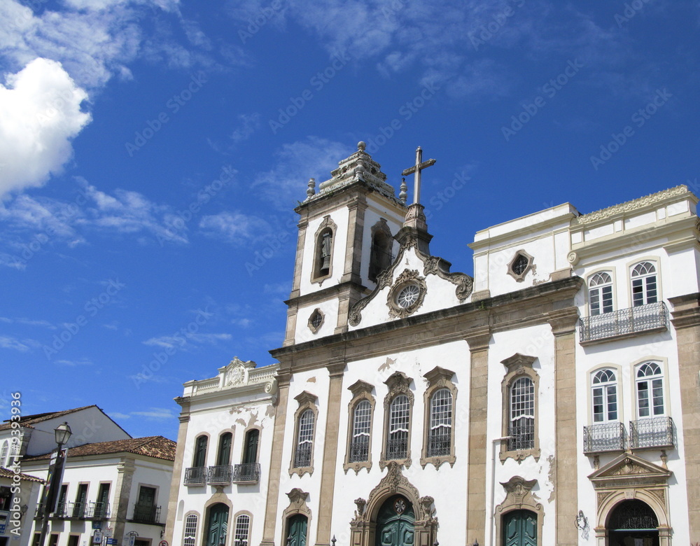 Eglise baroque, Salvador de Bahia, Brésil.