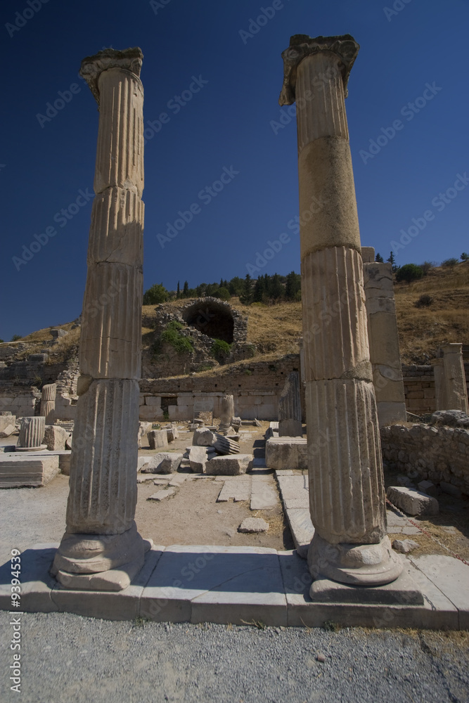 Ancient Greek Ionic Columns of Ephesus