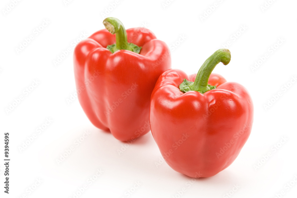 Red Bell Pepper with white background