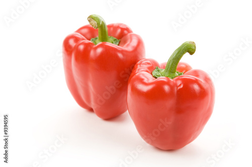 Red Bell Pepper with white background