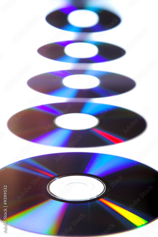 compact disks isolated on the white background compact disks isolated on the white background