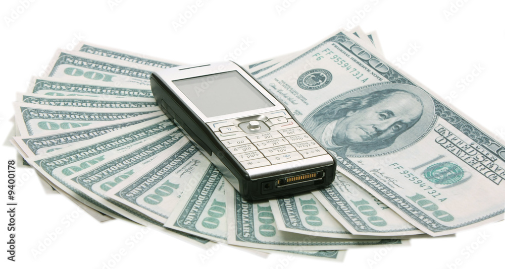 Cellular phone on dollars Cellular phone on dollars