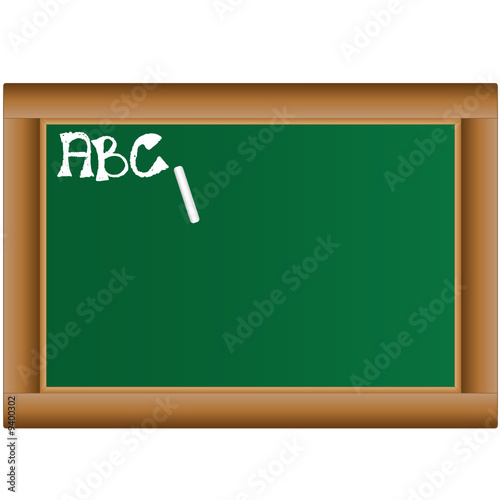 grüne Schultafel - ABC lernen