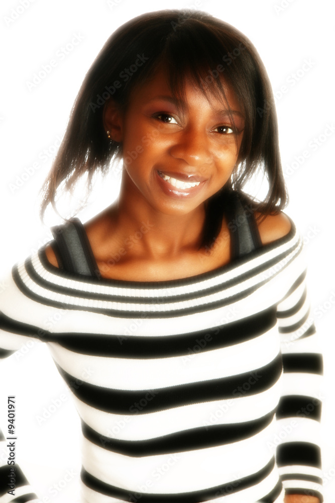 Happy and beautiful african american woman. Happy and beautiful african american woman.