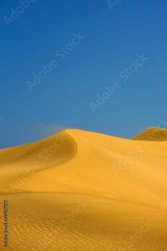 Sand Dune with Wind Textures in the Desert in Morocco