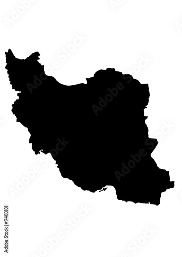 vector map of iran