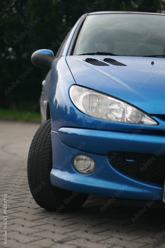 front of the car, peugeot 206 lights