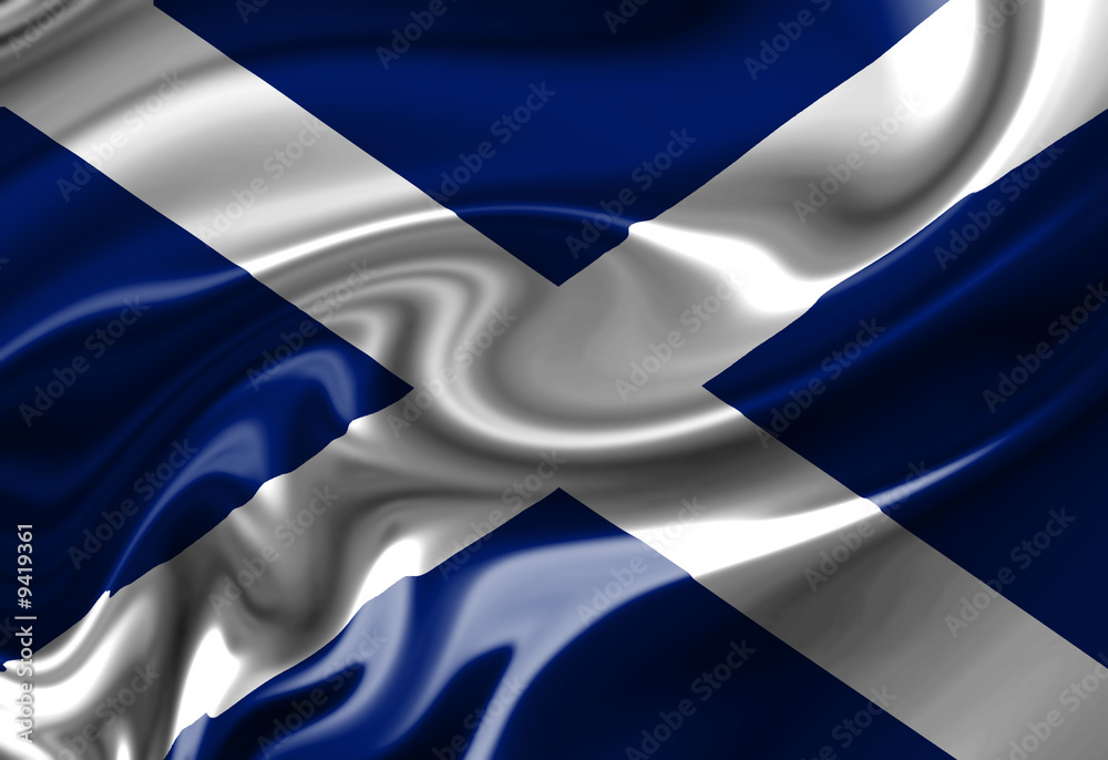 Obraz premium Scottish flag waving in the wind