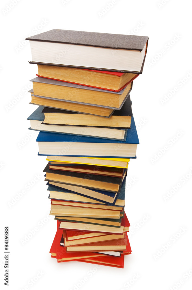 Stack of books isolated on the white background Stack of books isolated on the white background
