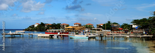 West End village, divers' capital on Roatan island, Honduras.