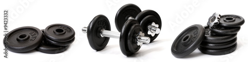 Weights, isolated on white background