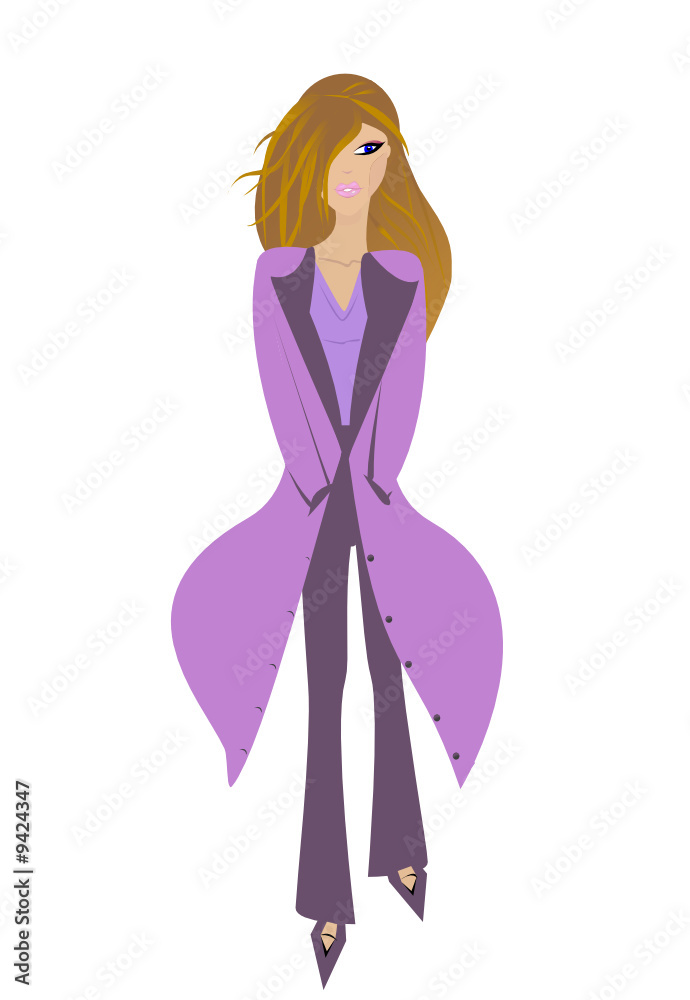A beauitful vector illustration of a fashionable female A beauitful vector illustration of a fashionable female