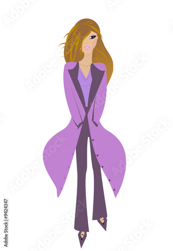 A beauitful vector illustration of a fashionable female