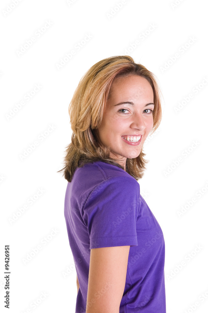 beautiful fresh looking blond woman isolated on white background beautiful fresh looking blond woman isolated on white background