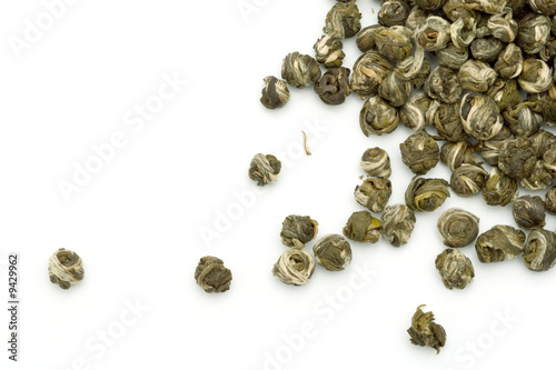 Green Tea leaves, macro