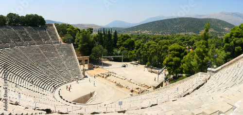 panorama of the ancient theatre of epidaurus