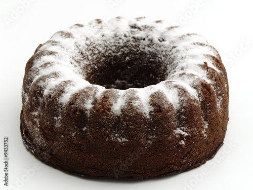 chocolate cake isolated on the white background