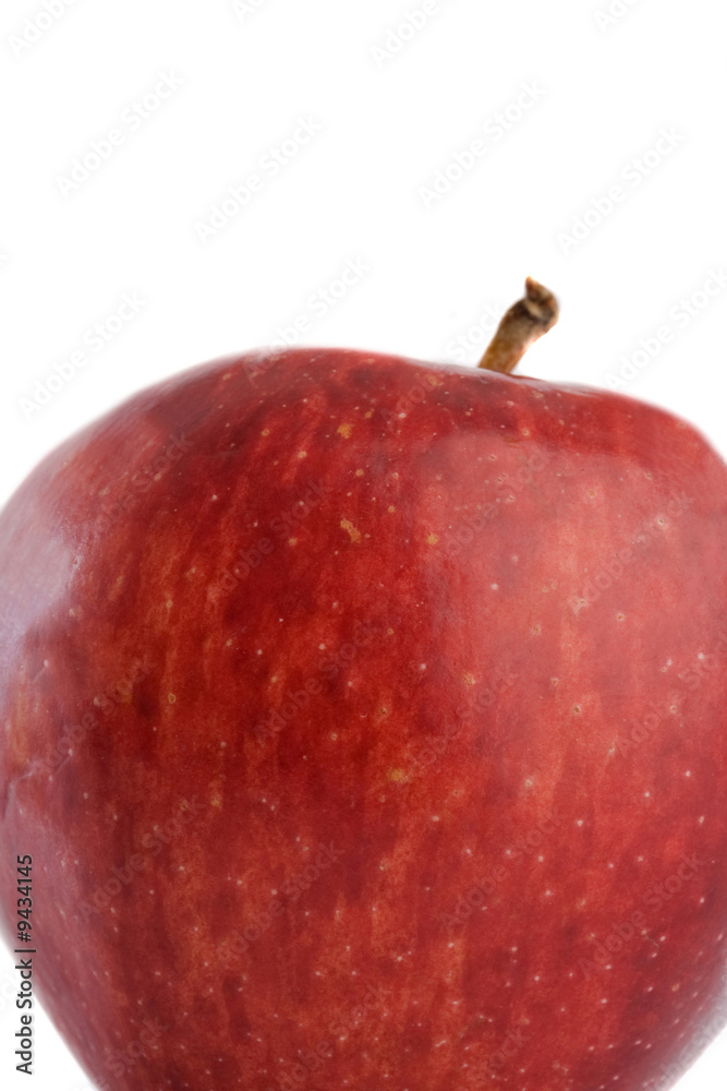 Fototapeta premium Red delicious apple with reflection on a white background