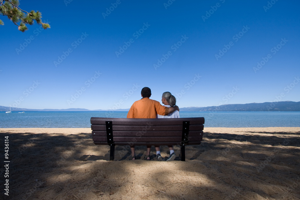 couple on bench couple on bench