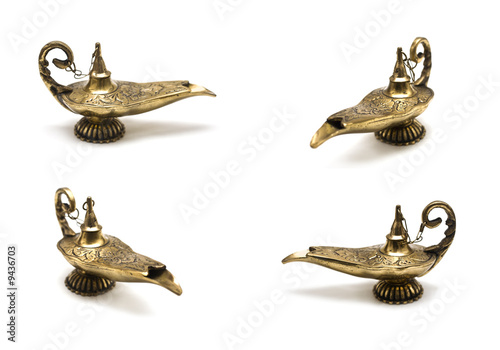 A set of 4 magic lamps. photo