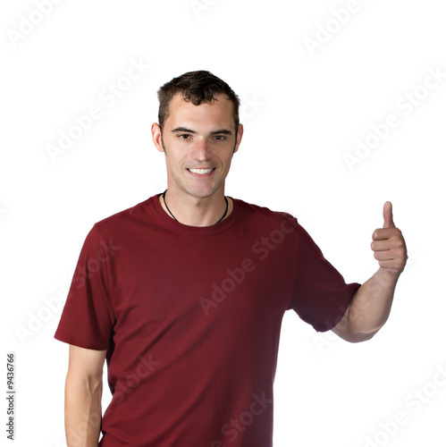 happy man thumbs up