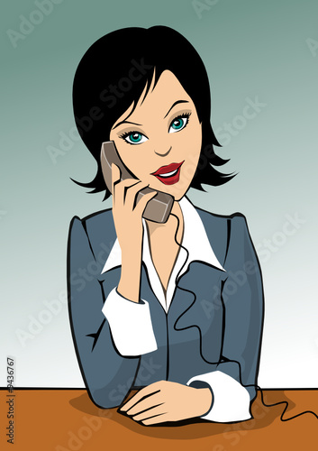 Businesslady am Telefon