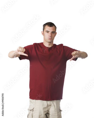 man giving thumbs down