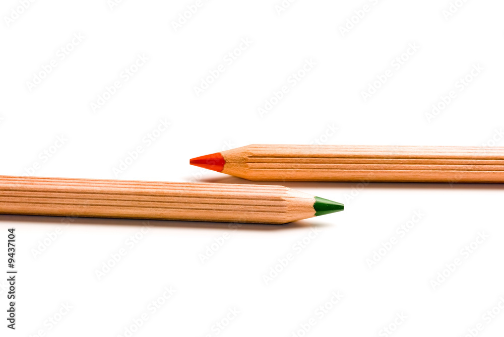 Obraz premium conceptual image - conflict red and green