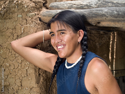 Handsome Native American 15 year old teenage boy photo