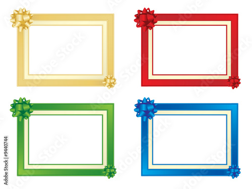 Set of four frames with bows