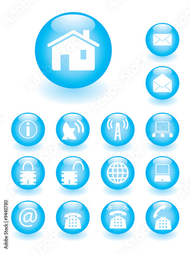 Glossy web button set