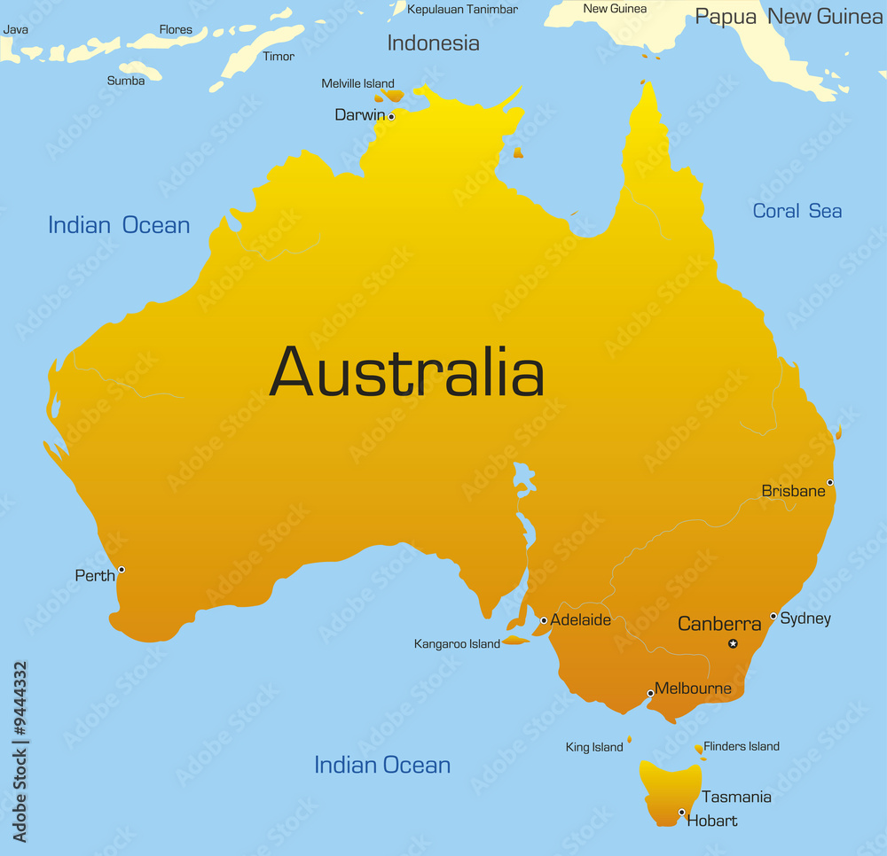 Obraz premium Abstract map of australian continent