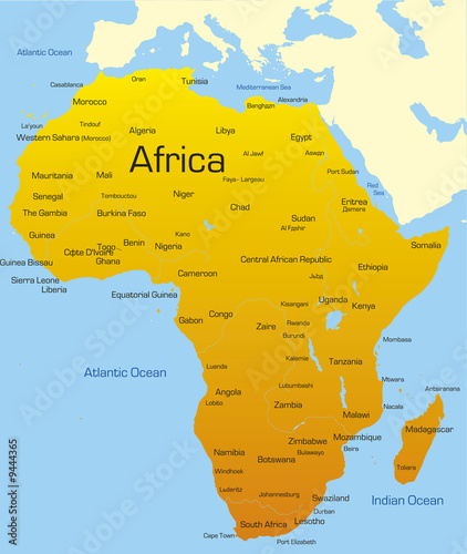 Abstract map of africa continent