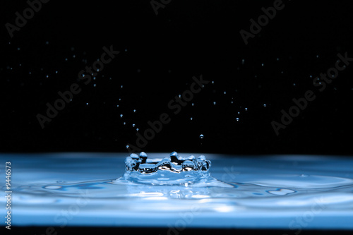 Water splashing. Movement of water is frozen by means of flash