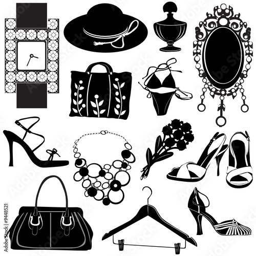 women accessories vector #9448521
