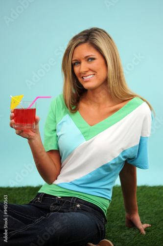 Woman Sitting Outside In Th...