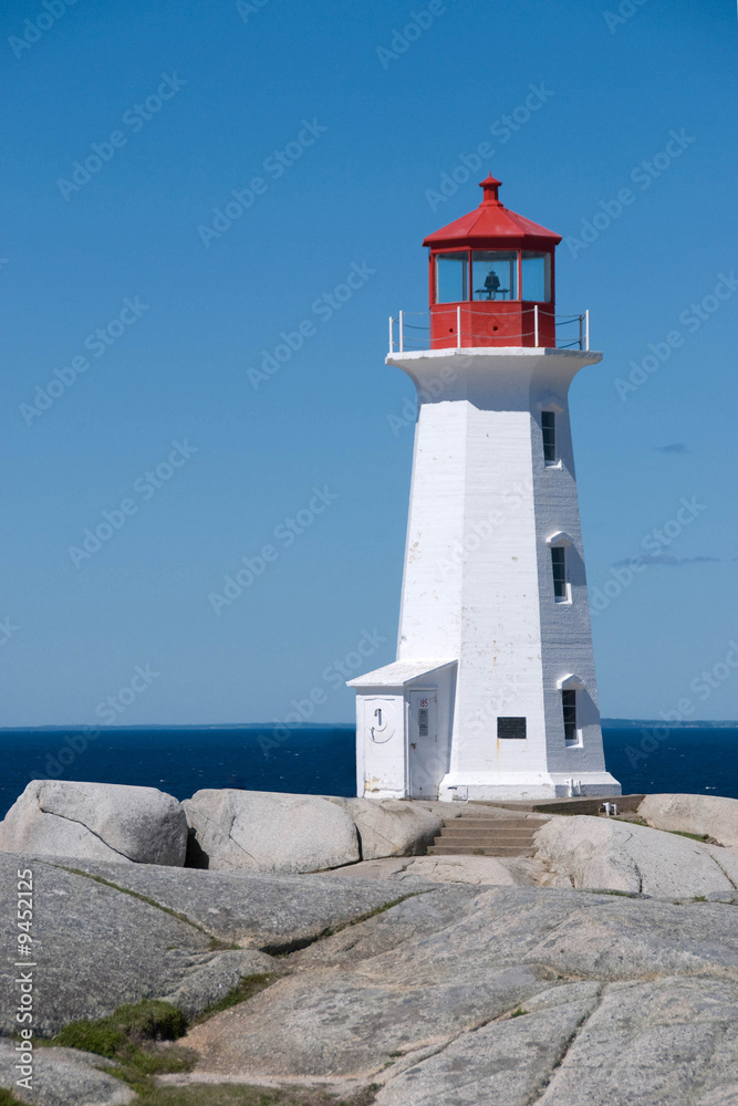 The light house in beautiful Peggy's Cove in Nova Scotia