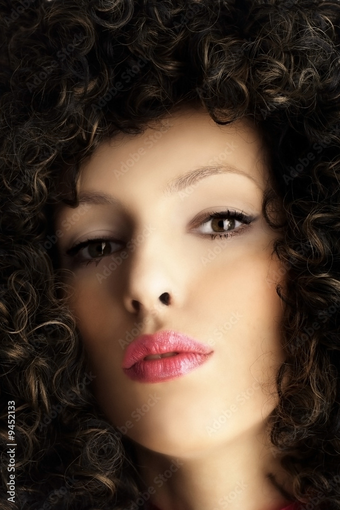 Closeup of a young beautiful woman. soft focus Closeup of a young beautiful woman. soft focus