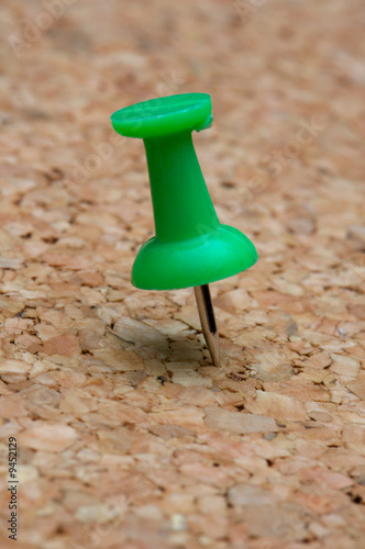 Poster Ad cork empty with a nail-Shallow depth of field-